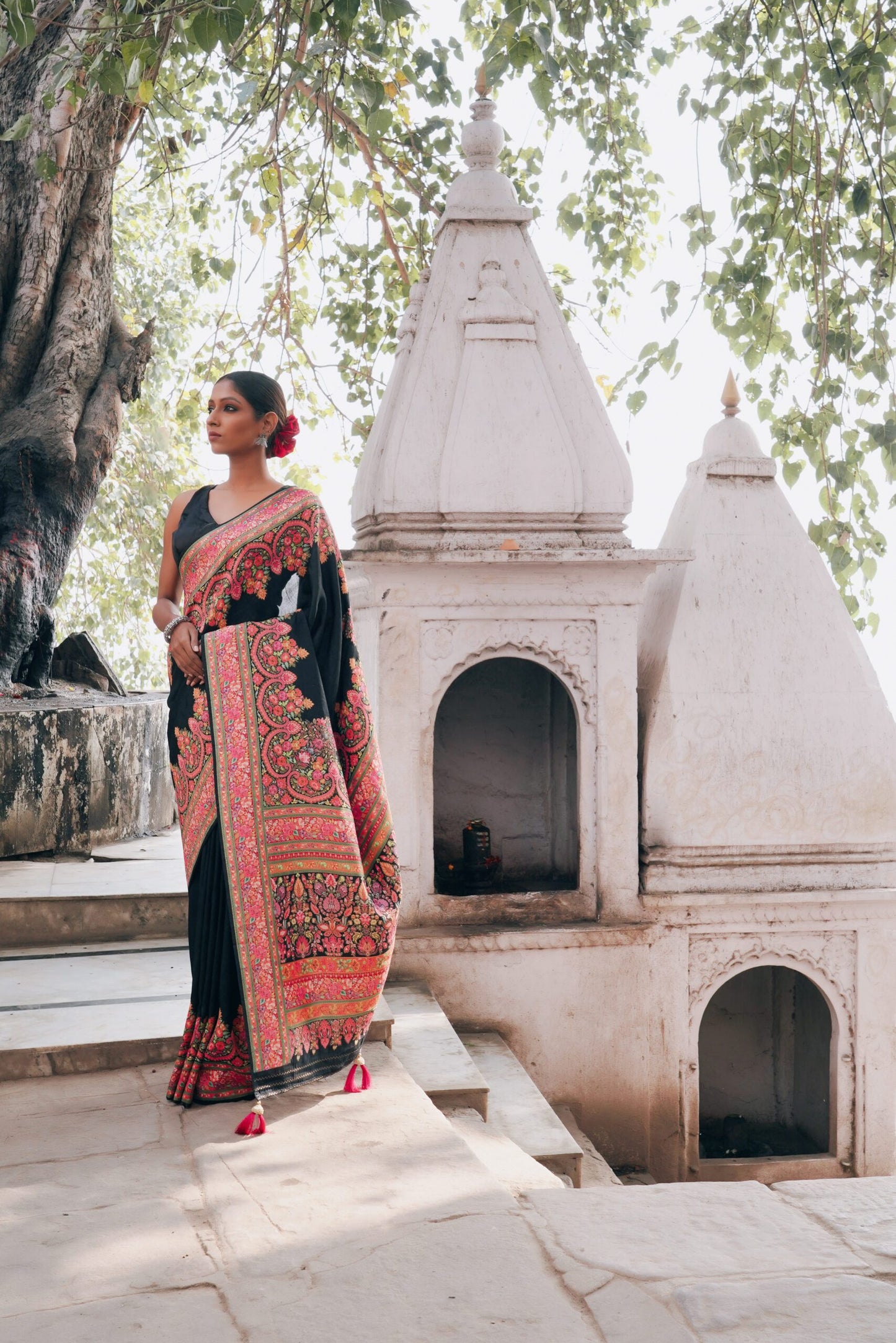 BLACK DOLA SILK SAREE