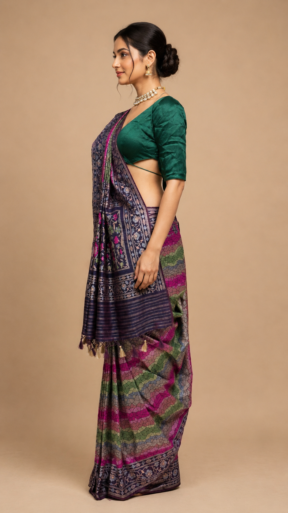 Multicolour Patola-Inspired Saree