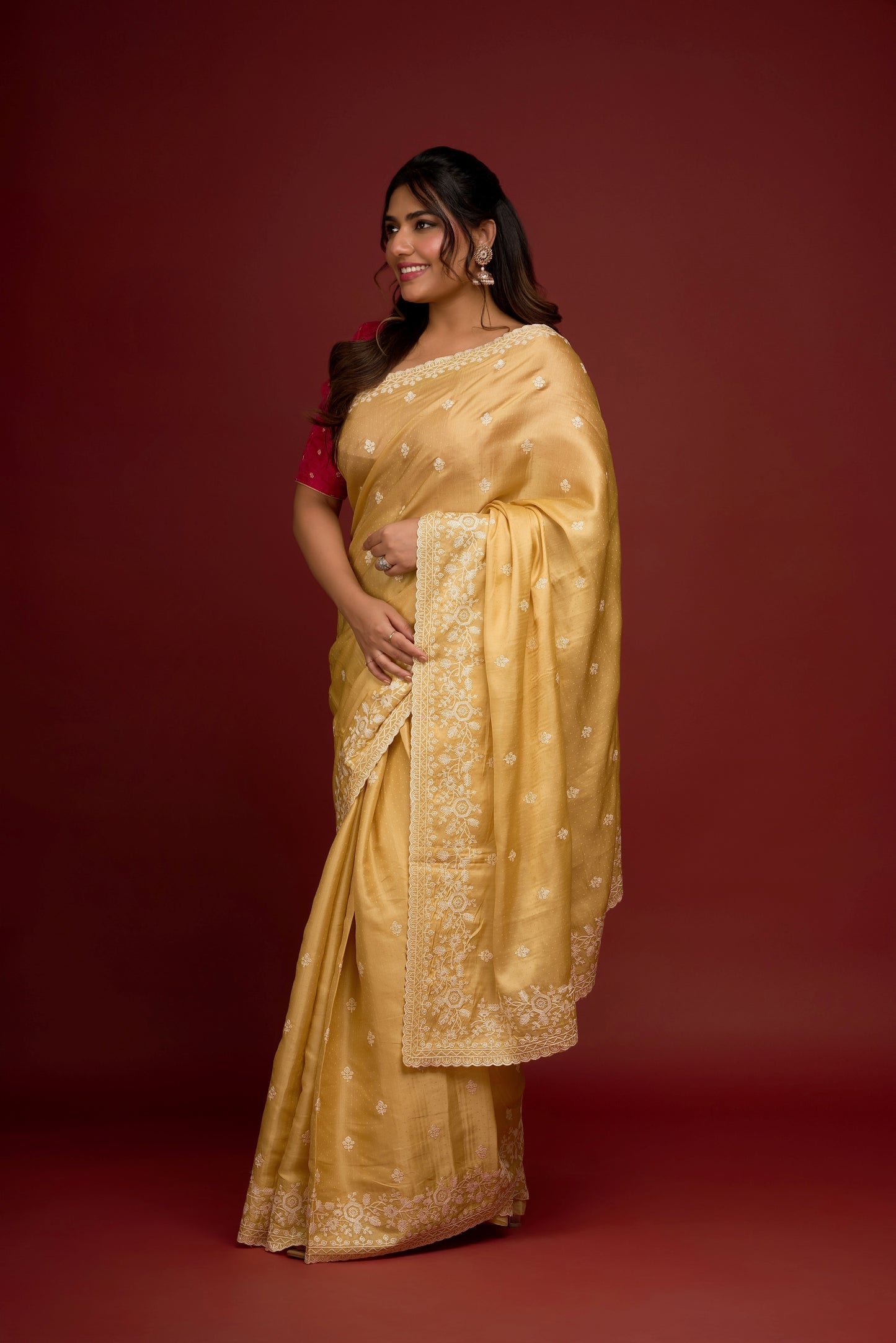 YELLOW SOFT SILK SAREE