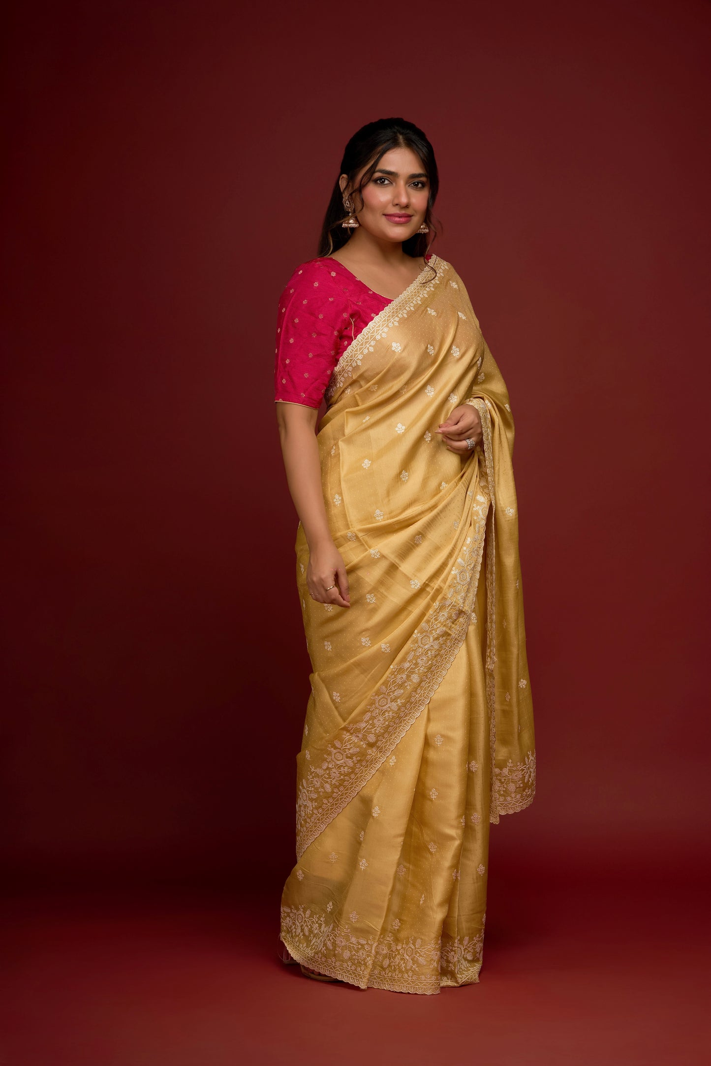 YELLOW SOFT SILK SAREE