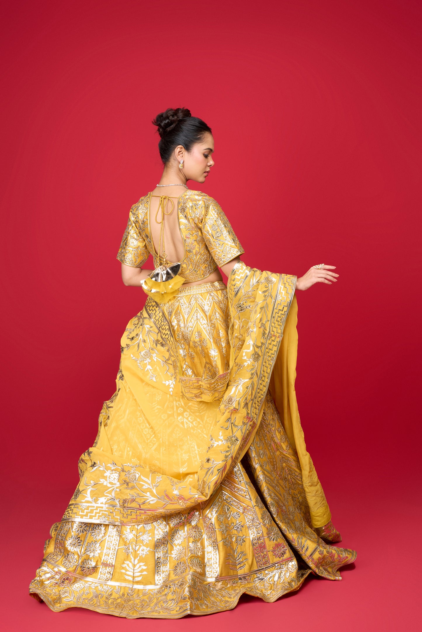 YELLOW SILK LEHENGA