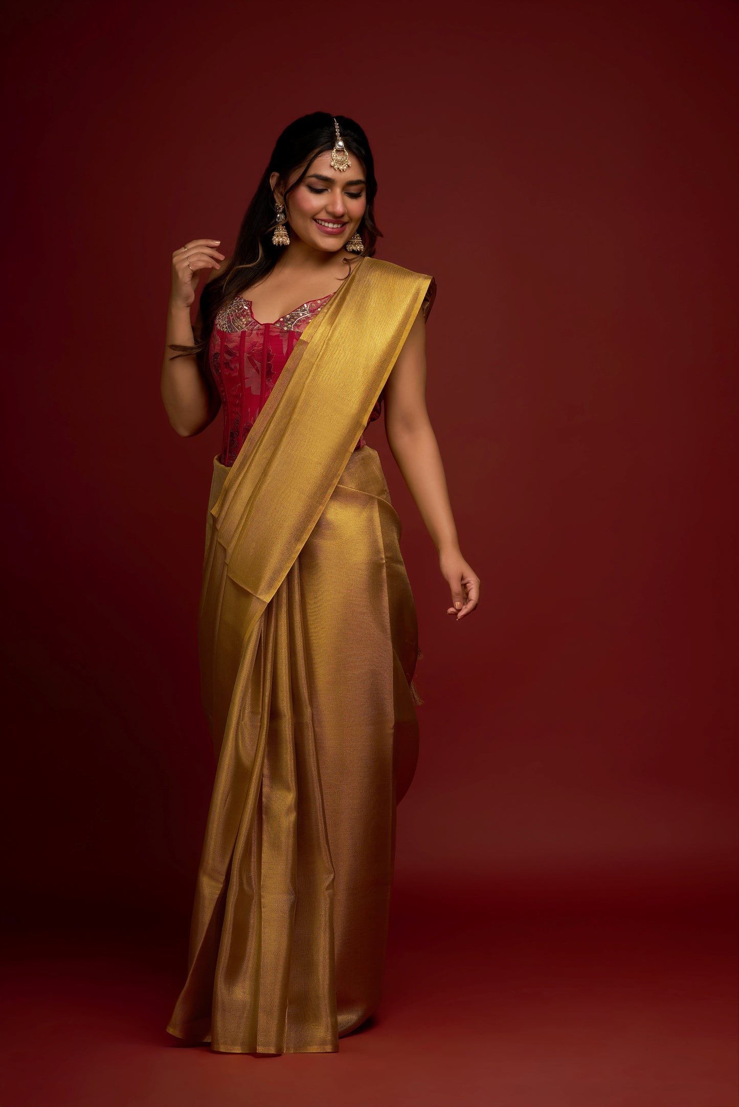 GOLD TISSUE SAREE