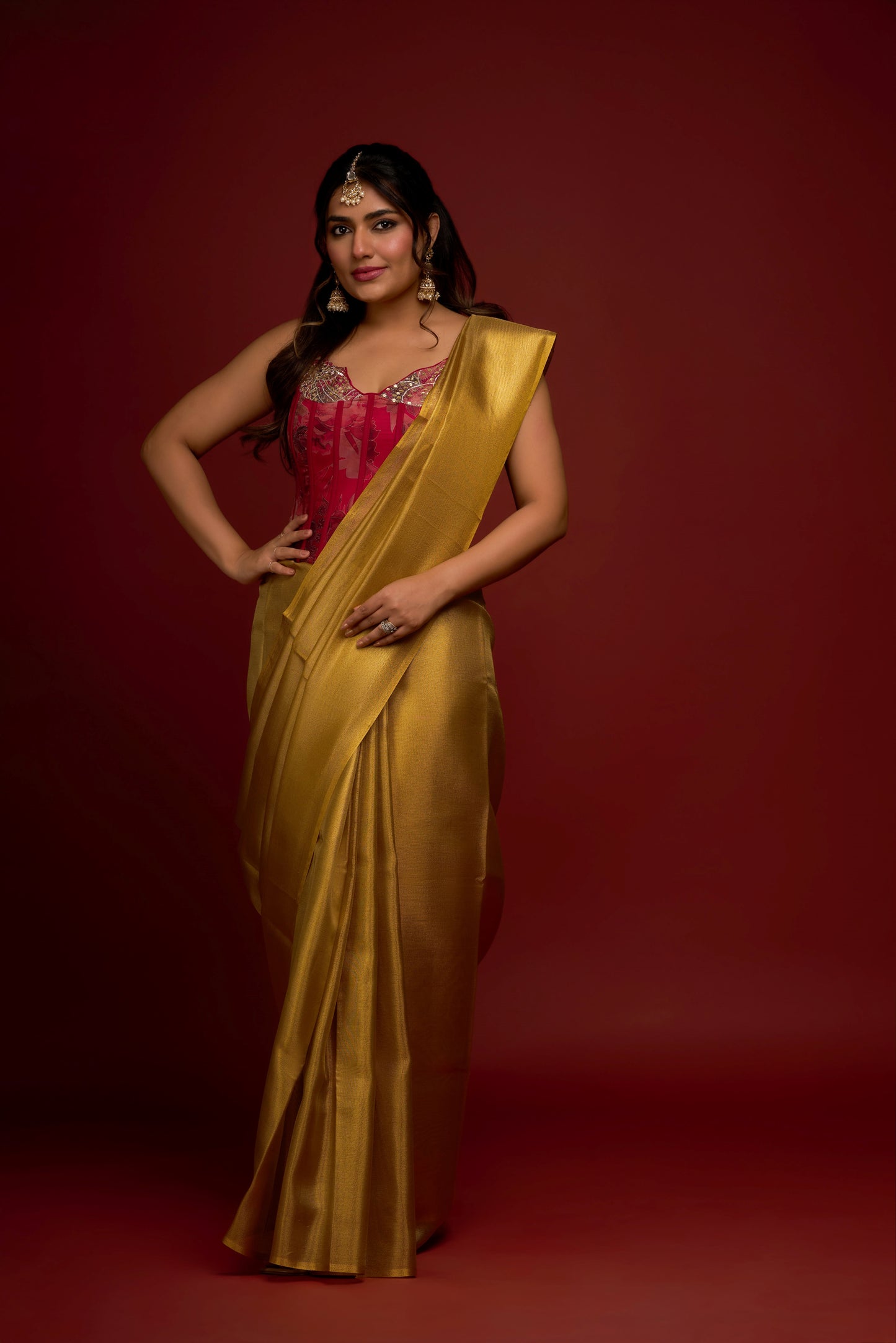 GOLD TISSUE SAREE