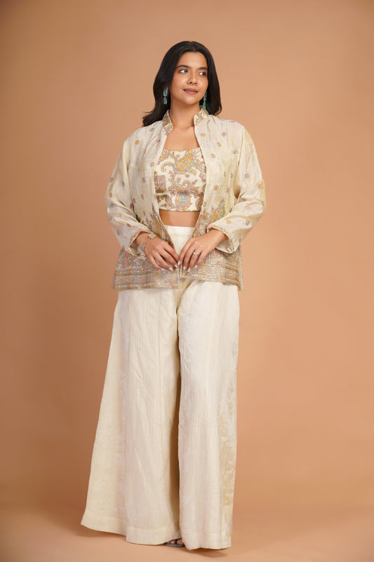 CREME PALAZZO SET