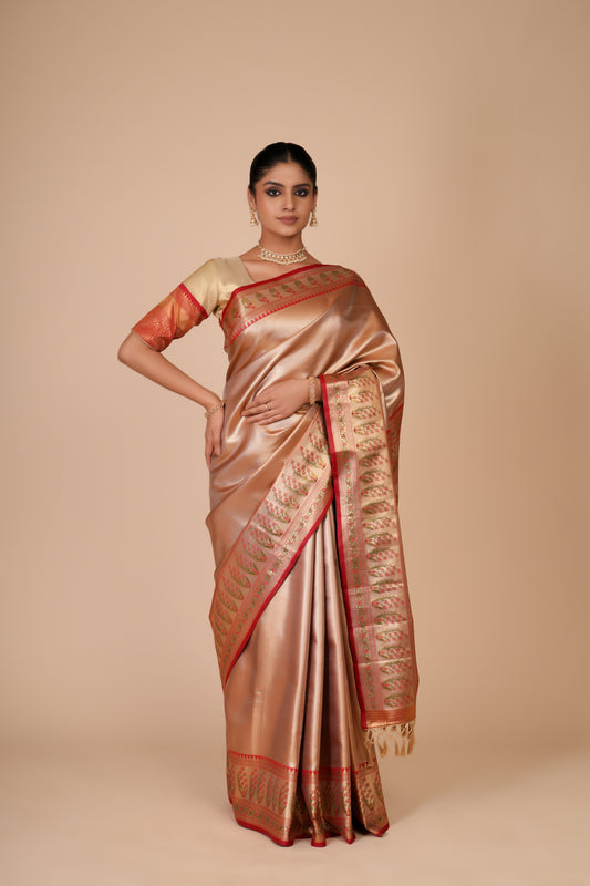 GOLD TISSUE SAREE