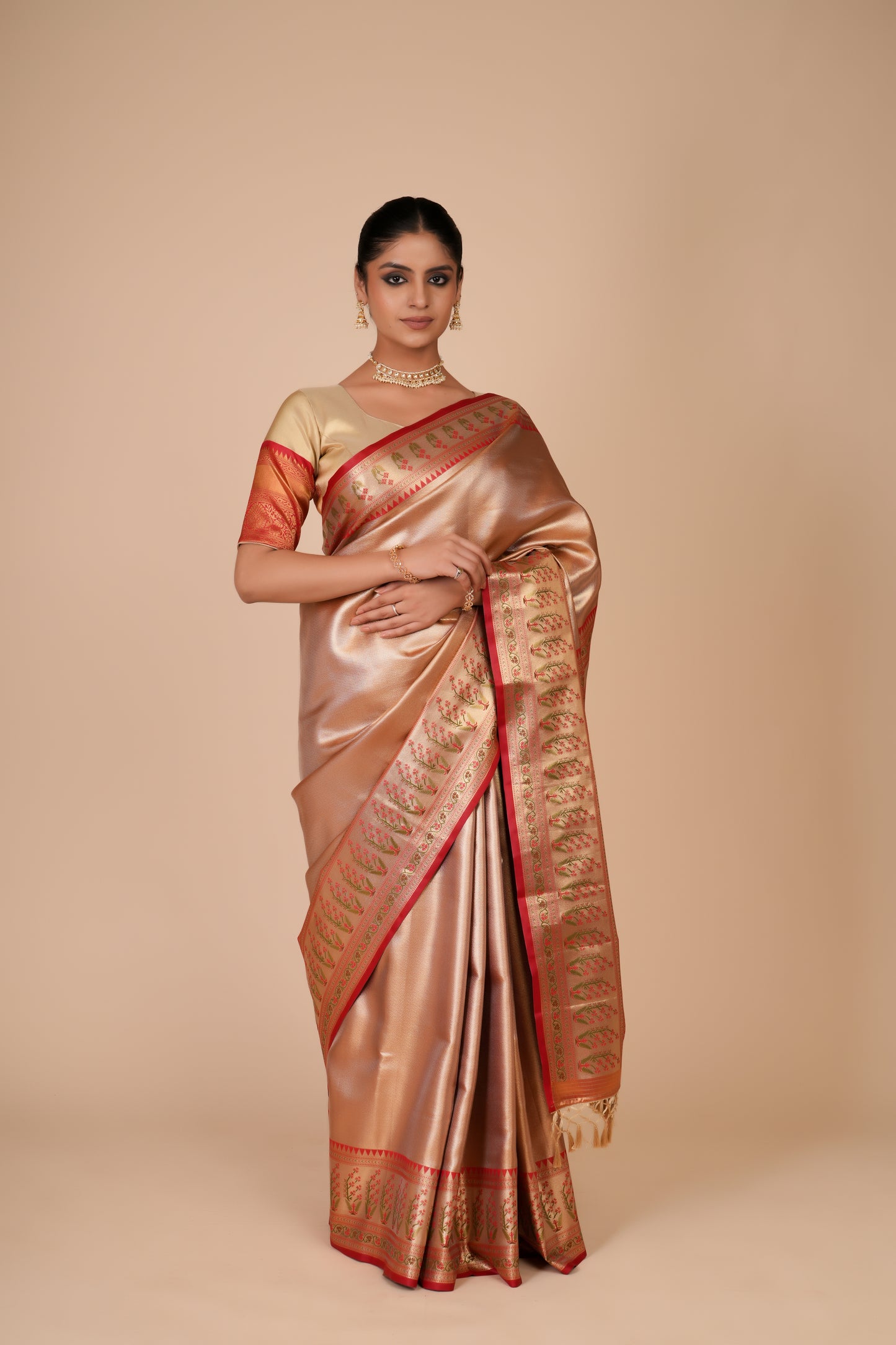 GOLD TISSUE SAREE
