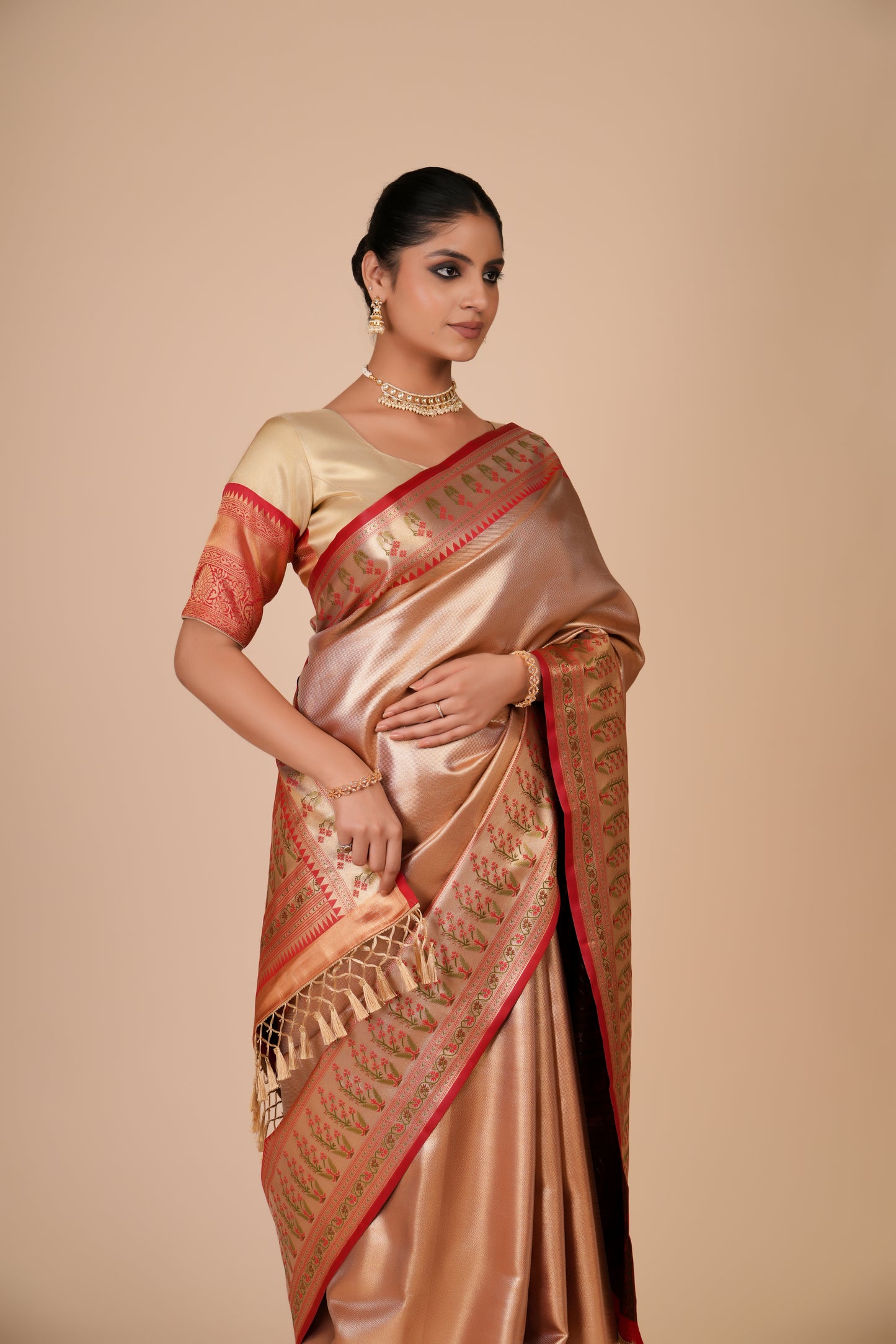 GOLD TISSUE SAREE