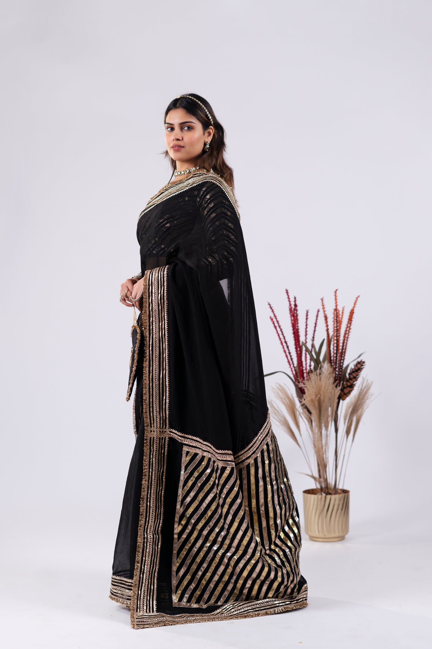 RICH BLACK ORGANZA SAREE