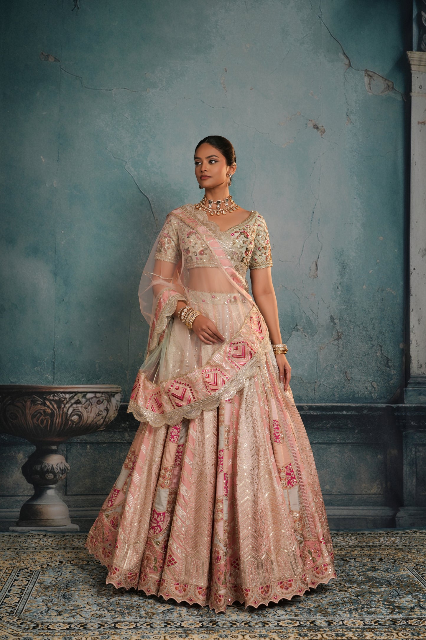 LIGHT PINK BANARASI LEHENGA