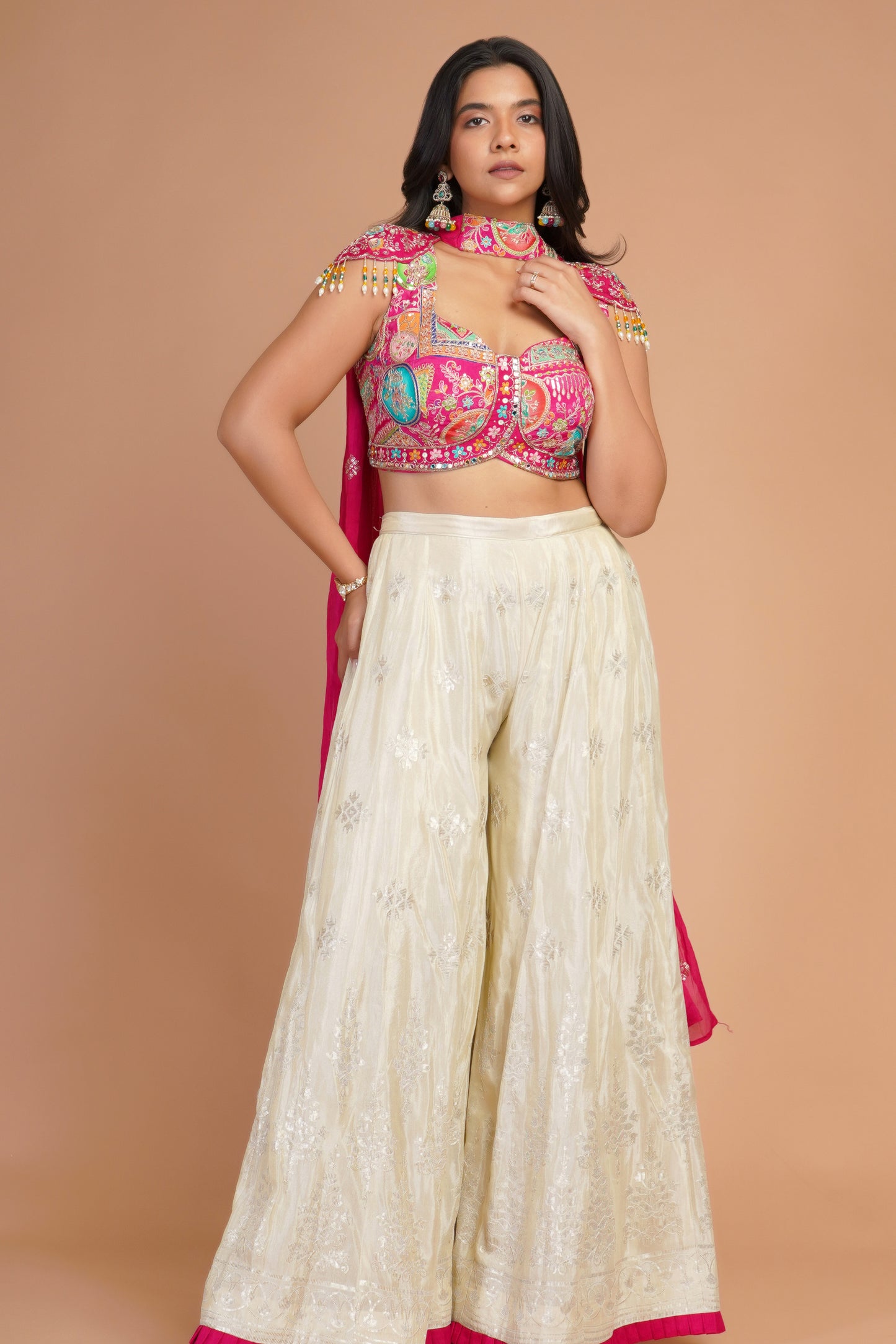 MAGENTA PINK PALAZZO SET