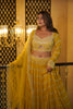 CANARY YELLOW GEORGETTE LEHENGA