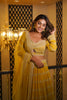 CANARY YELLOW GEORGETTE LEHENGA