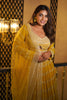 CANARY YELLOW GEORGETTE LEHENGA