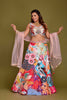 ABSTRACT PRINT MULTI COLOR LEHENGA