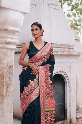 BLACK DOLA SILK SAREE alternate