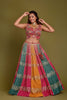 MULTI COLOR PANELED LEHENGA