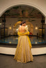 LEMON YELLOW MIRROR WORK LEHENGA