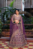 DEEP PURPLE EMBROIDERED LEHENGA