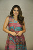 MULTICOLORED HANDLOOM SILK DRESS