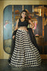 BLACK & WHITE PRINTED LEHENGA