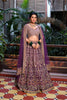 DEEP PURPLE EMBROIDERED LEHENGA