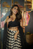 BLACK & WHITE PRINTED LEHENGA