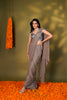 THUNDER GREY PRE STITCHED SAREE