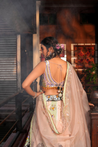 PINK & BLACK EMBROIDERED LEHENGA alternate