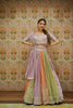 MULTICOLOR SEQUINS LEHENGA WITH BELT