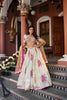 IVORY GOTA PATTI SILK TISSUE LEHENGA