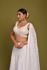 PEARL WHITE LEHENGA IN CHIKANKARI WORK