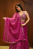 MEDIUM VIOLET RED SEQUINS WORK LEHENGA