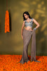 THUNDER GREY PRE STITCHED SAREE