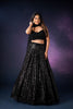 BLACK ALL OVER SEQUINS LEHENGA