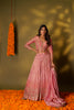 SALMON PINK TISSUE LEHENGA