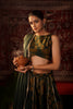 DARK GREEN BLOCK PRINT NAVRATRI LEHENGA