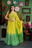 LIME & GREEN JAIPURI PRINT GOWN