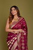 MAROON TISSUE SILK SAREE