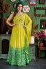 LIME & GREEN JAIPURI PRINT GOWN