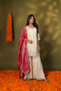 IVORY & PINK SHARARA SET