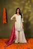 IVORY & PINK SHARARA SET