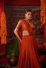 BURNT ORANGE NAVRATRI LEHENGA