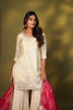 IVORY & PINK SHARARA SET