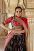 BLACK & PINK GAJI SATIN LEHENGA