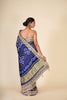 BERRY BLUE SILK BANDHANI GHARCHOLA GOTA PATTI SAREE