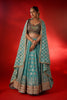 MULTI - EMBROIDERY KALI LEHENGA IN POWDER BLUE COLOR