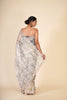 GREY & BLUE SOFT NET SAREE