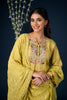 YELLOW GREEN EMBROIDERED SUIT SET