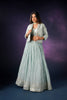 ARTIC BLUE LEHENGA WITH SHORT JACKET