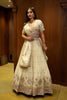 IVORY WEAVING SILK LEHENGA